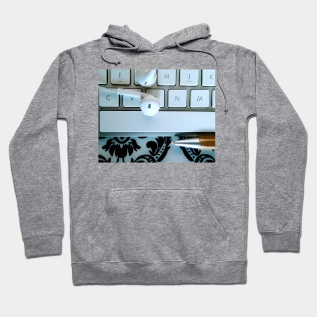 Writers' Keys Hoodie by Hajarsdeco